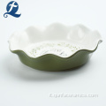 Piatto moderno personalizzato in ceramica con lacci Wave